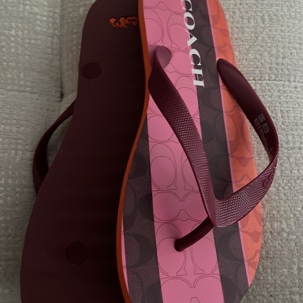 Coach flip flops